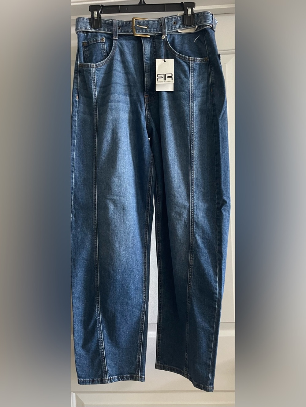 Robert Rodriguez Barrel Relaxed Jeans with Belt